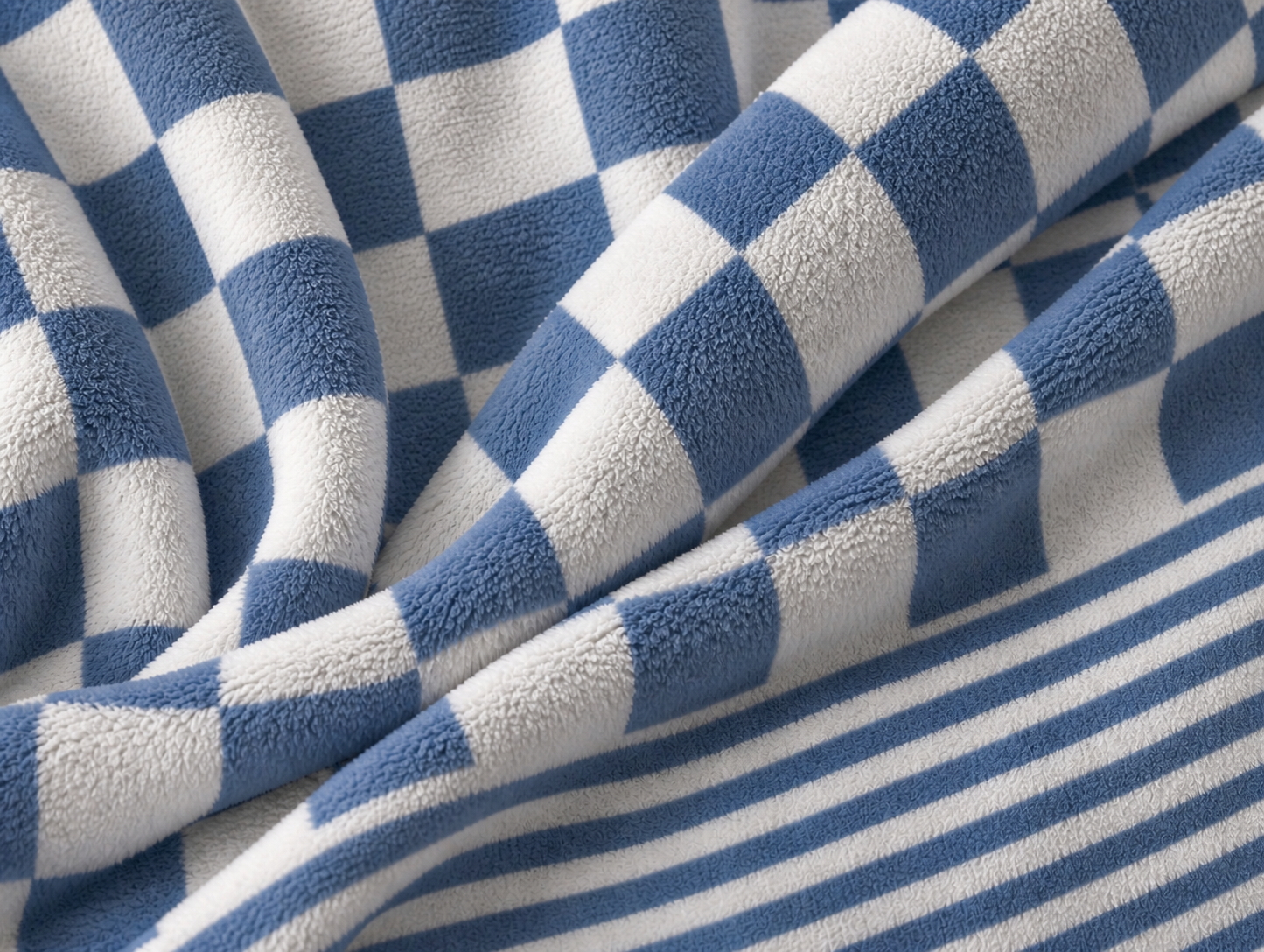 Coastal Check Blanket – Blue
