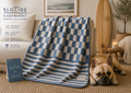 Coastal Check Blanket – Blue