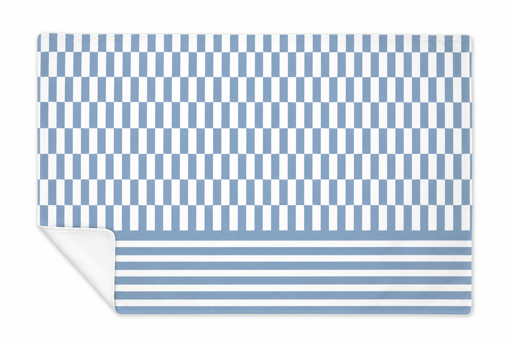 Coastal Check Blanket – Blue
