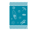 Blue Shore Sketch Beach Towel
