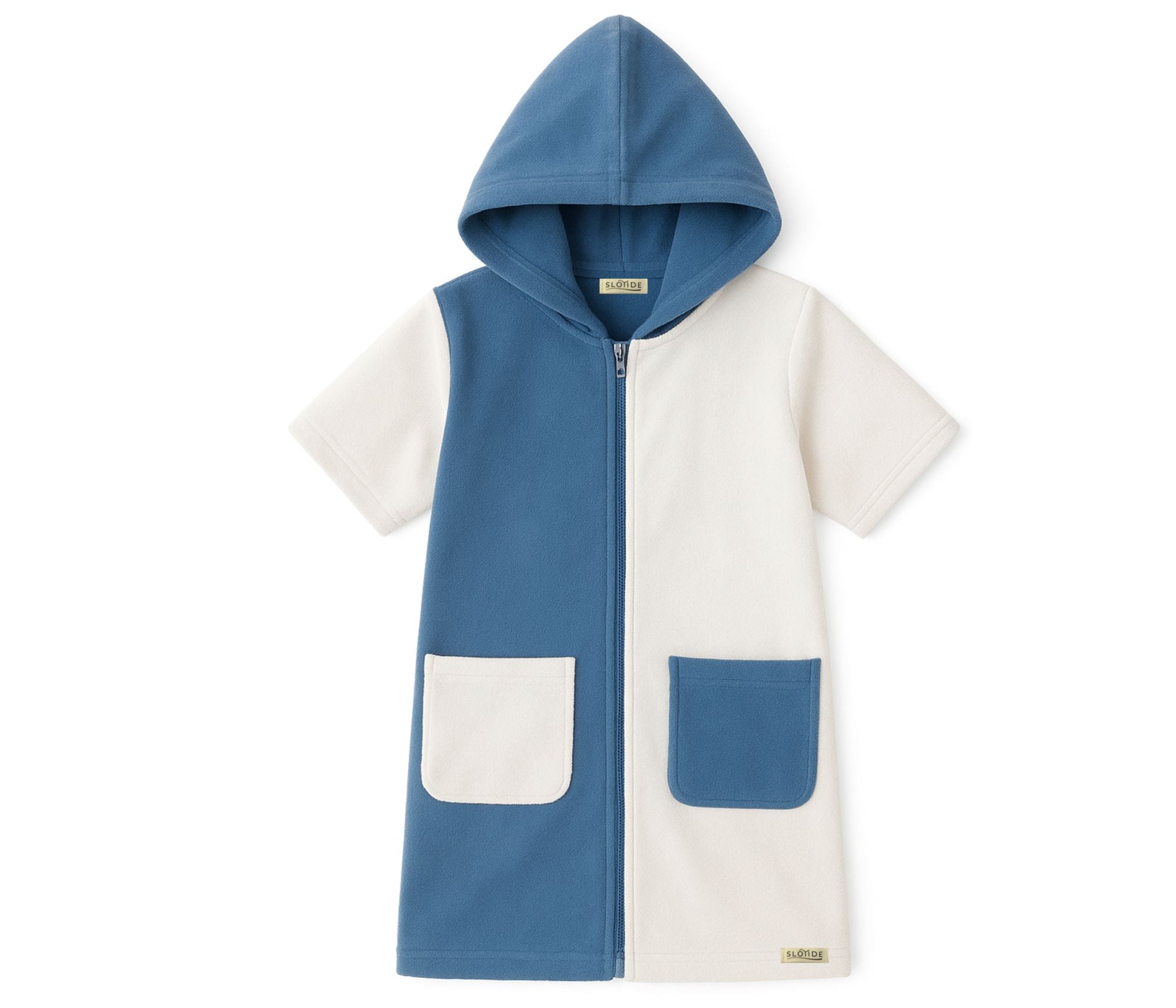 Sky Blue and Cream Hooded Towel