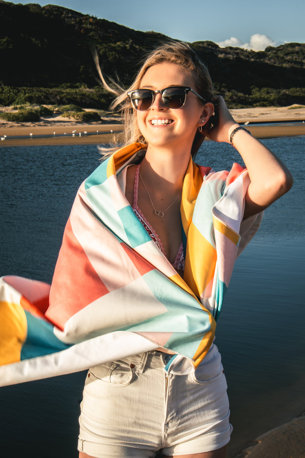 Blockscape Beach Towel