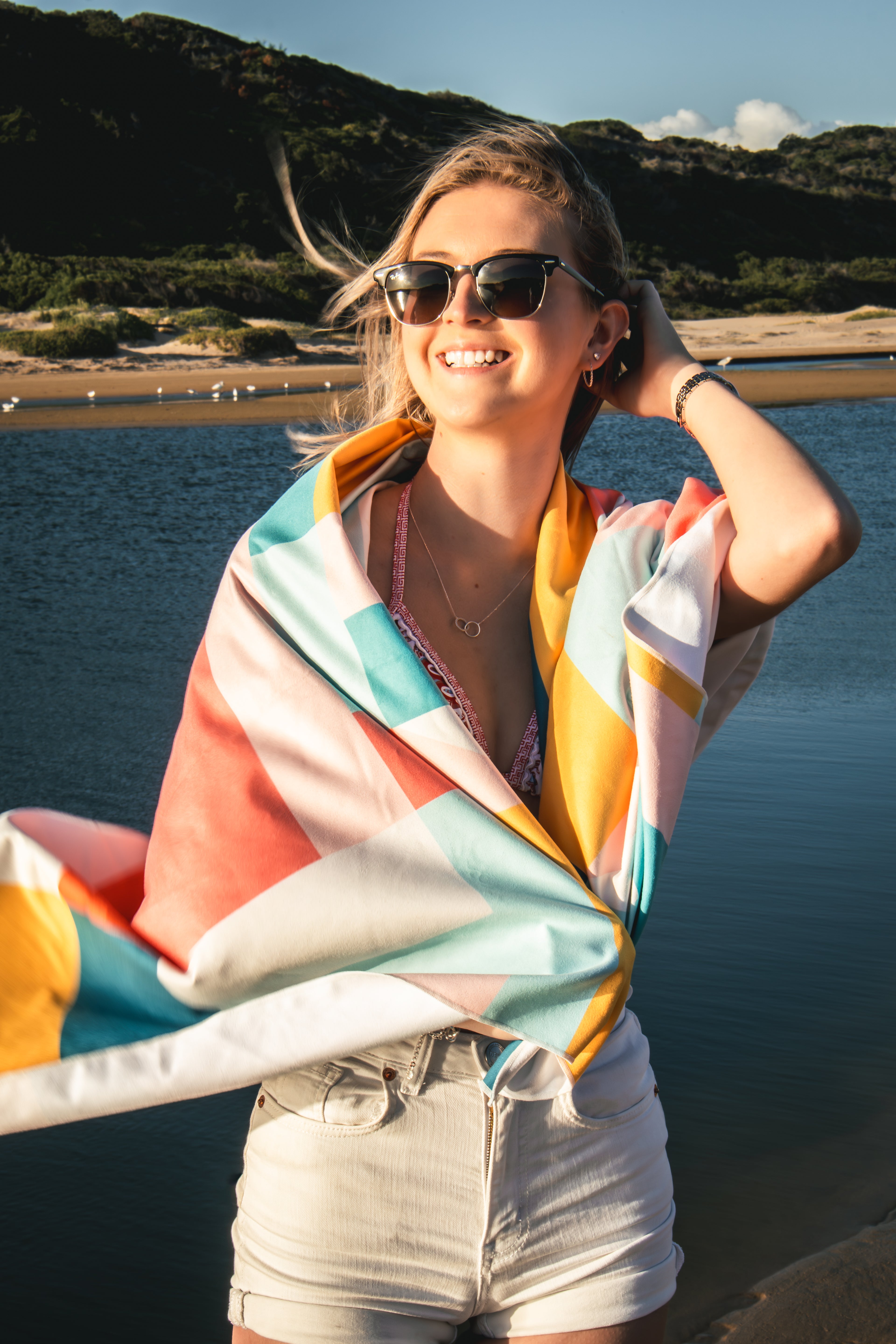 Blockscape Beach Towel