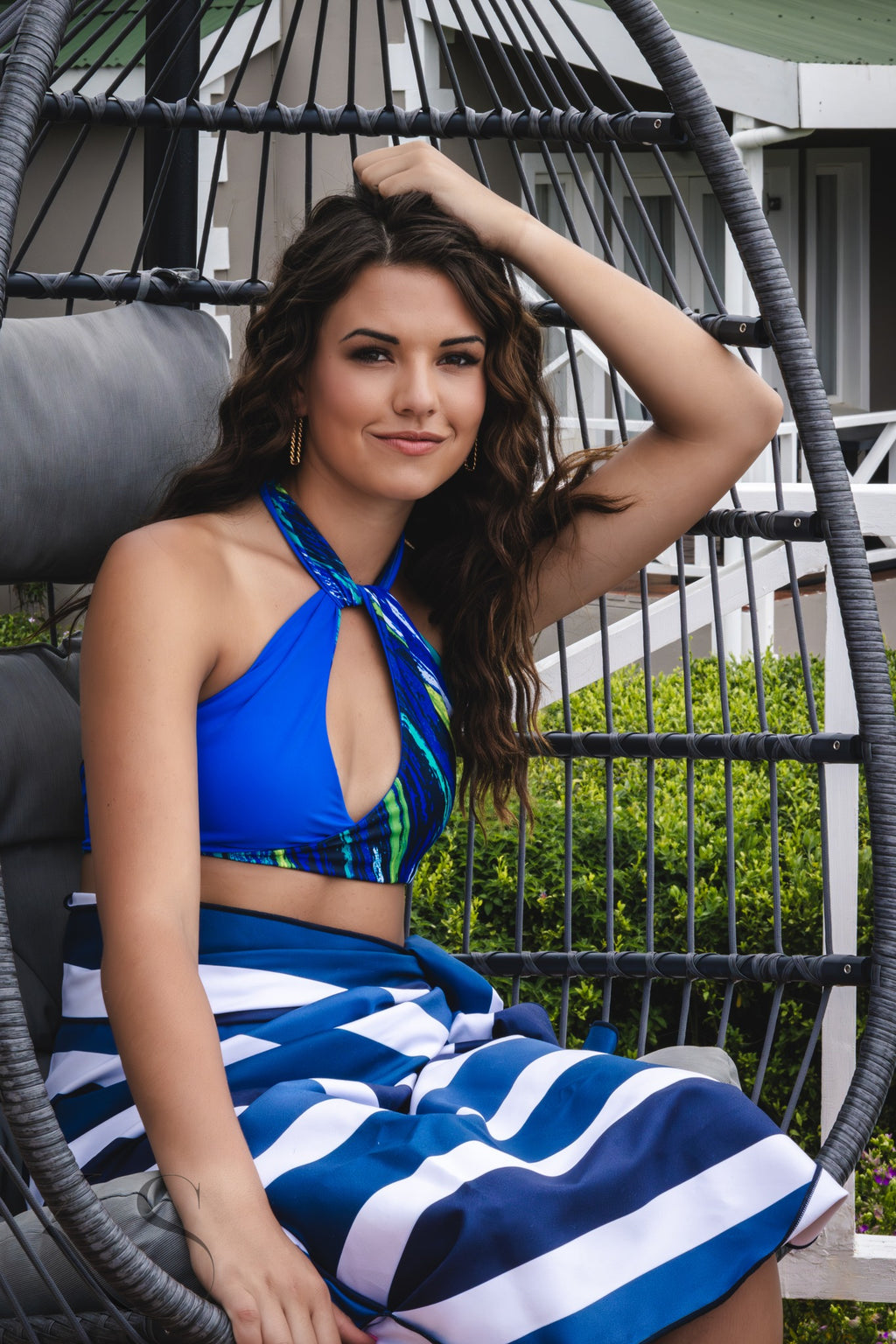 Navy Stripes Beach Towel