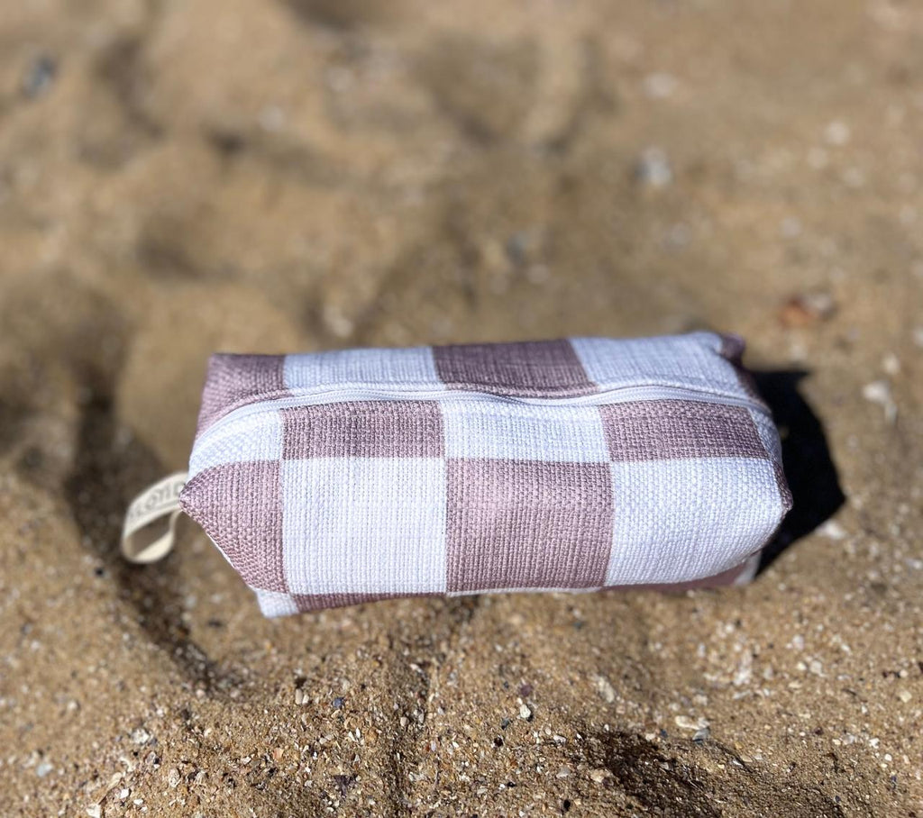 Pink Blockl Mini Zip Pouch