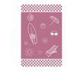 Pink Shore Sketch Beach Towel