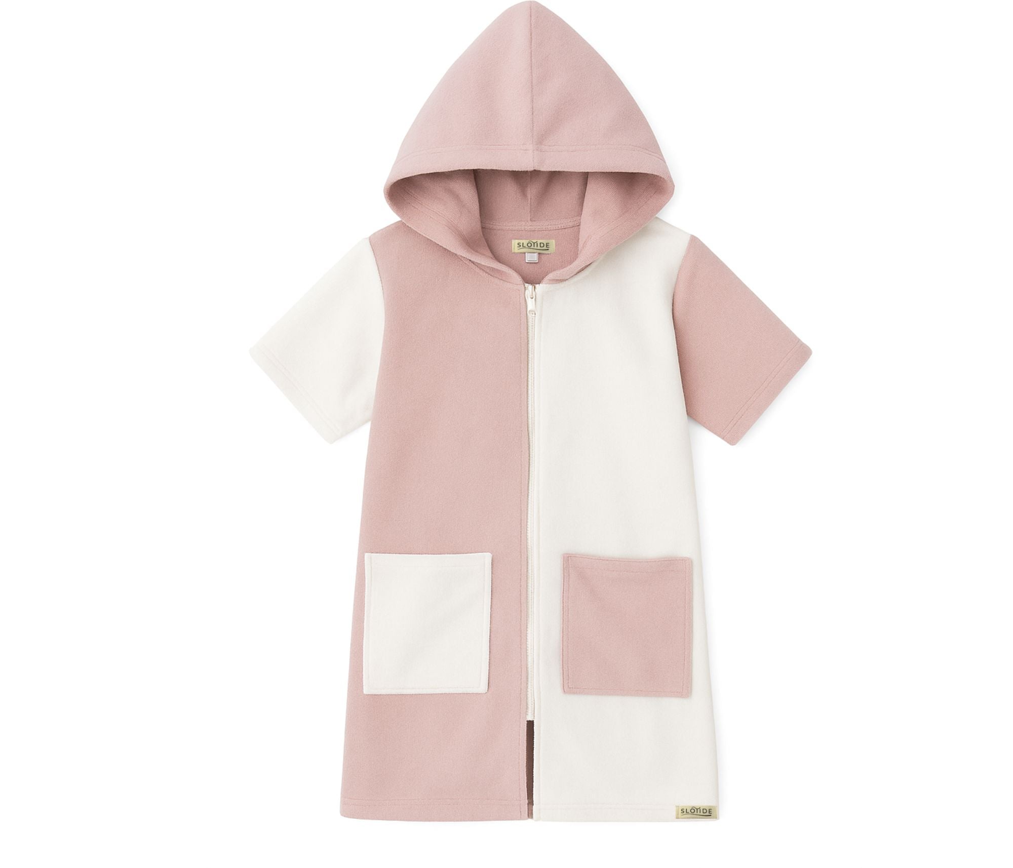 Dusty Pink and Cream Hooded Towel