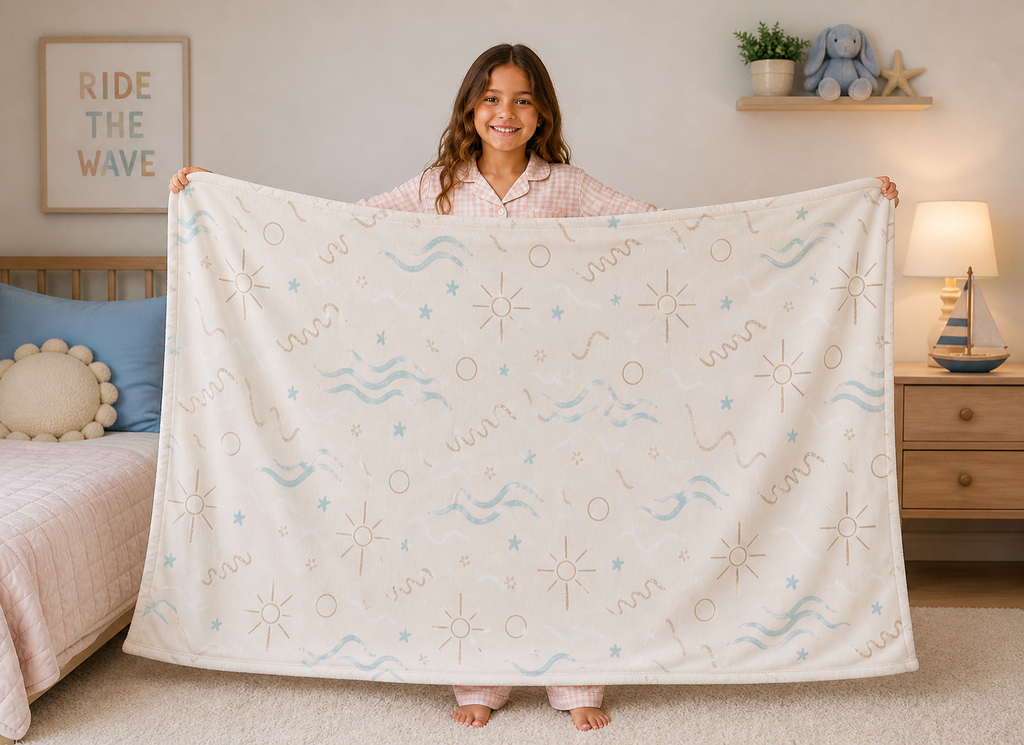 Seaside Sketch Blanket