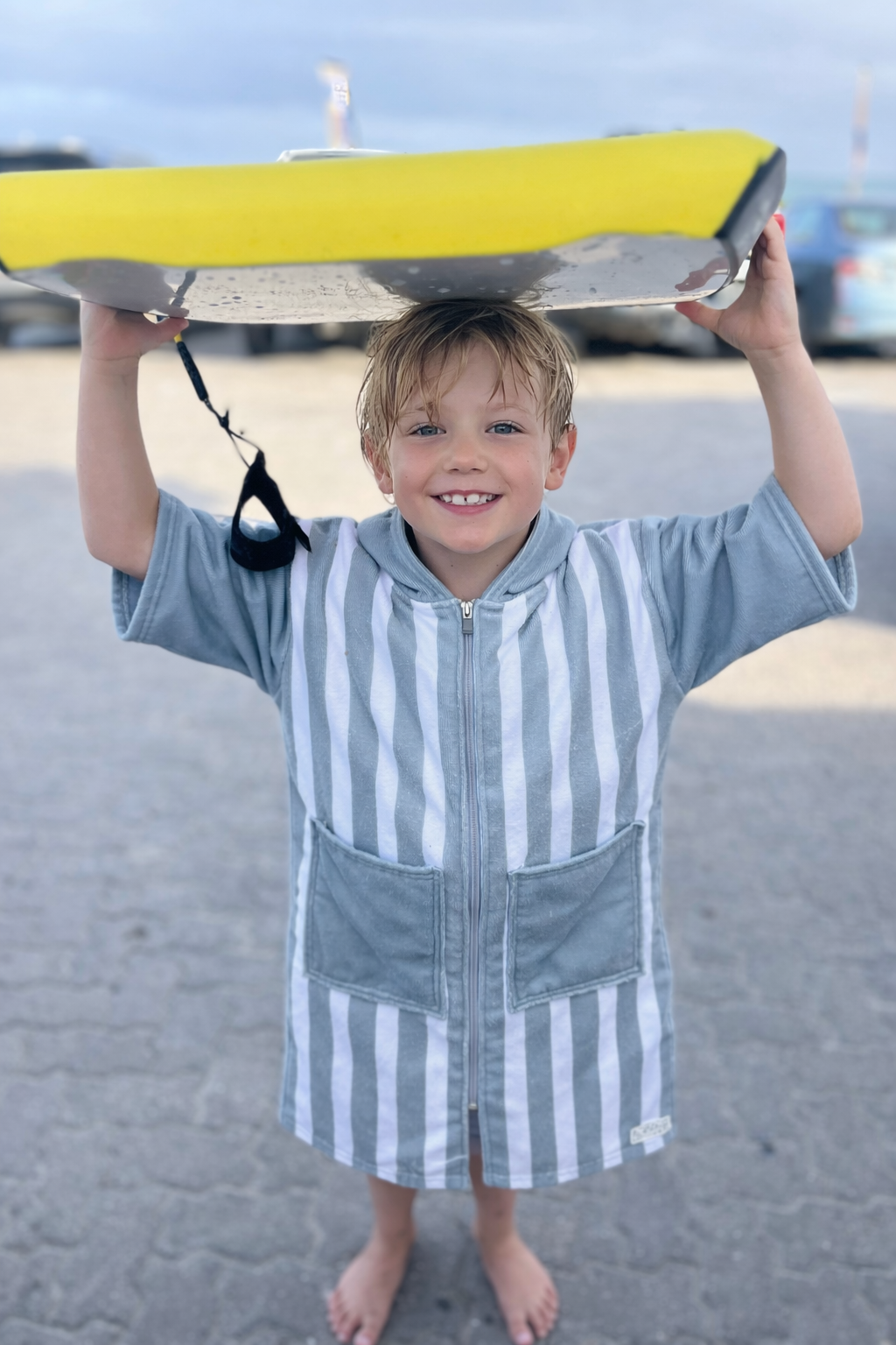 Sage Stripes Hooded Towel